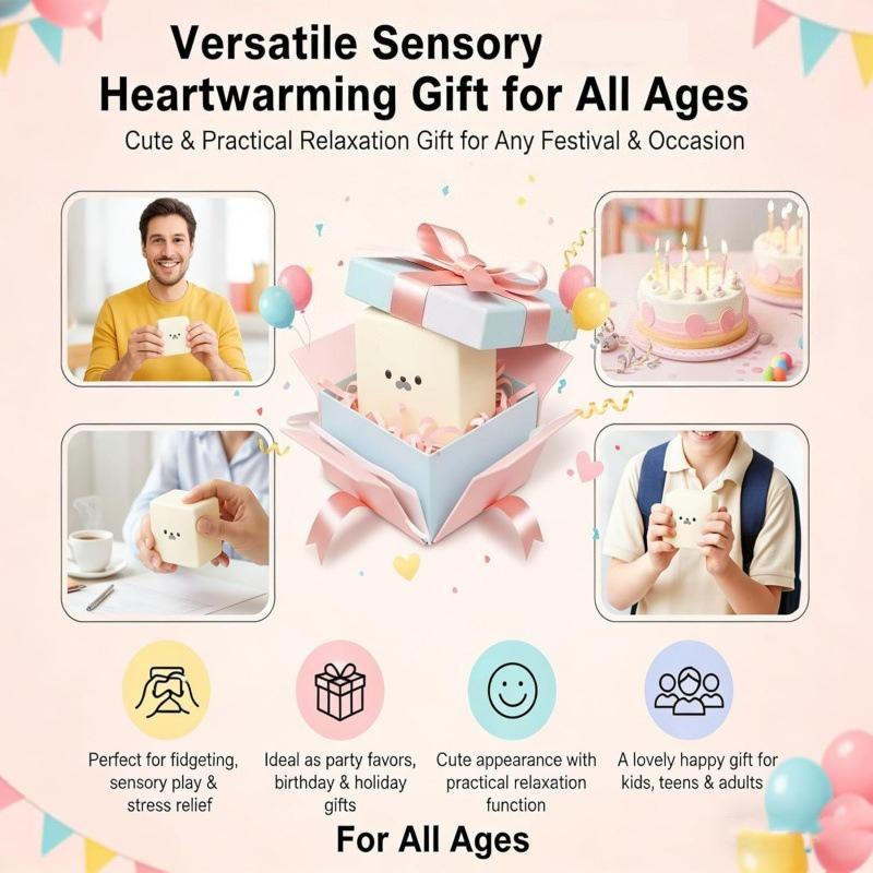 Neue Squishy Tofu Stressbälle Sensorisches Spielzeug Stress- & Angstlinderung Fidget Toys Teig Wasserball Geschenke Großpackung Für Erwachsene