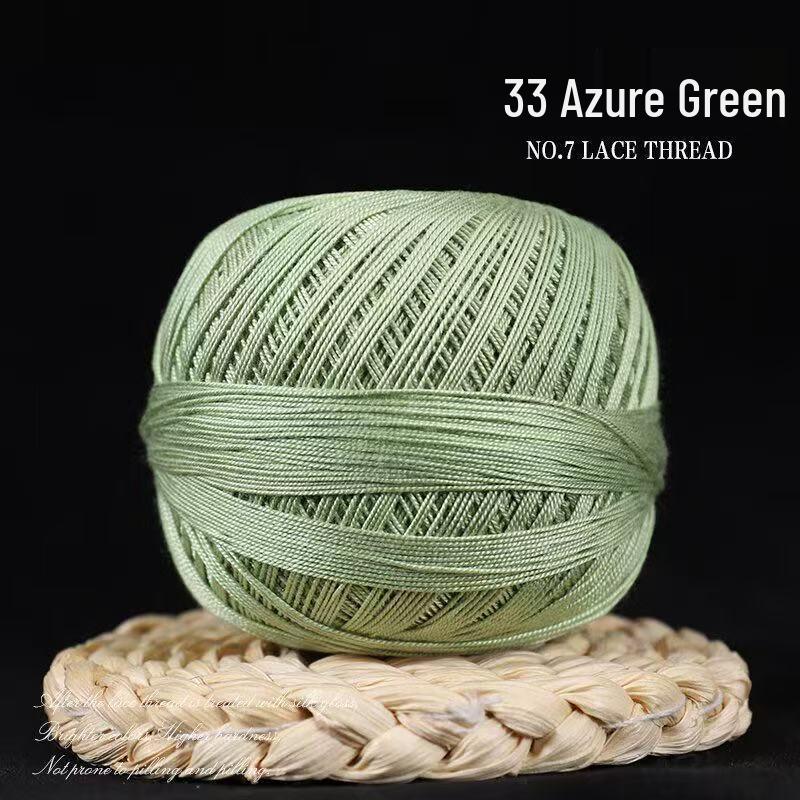 No. 7 Pure Cotton Silk Lace Yarn – Hand-Knitted, Strong Twist, Soft Half-Sleeve Crochet Yarn