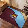 West Ham United Football Print Crystal Velvet Rug, Comfortable Water Absorbent Non Slip Indoor Floor Carpet