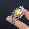 Oval Picture Jasper Gemstone Bezel Daughter Wedding Pendant Jewelry 925 Silver