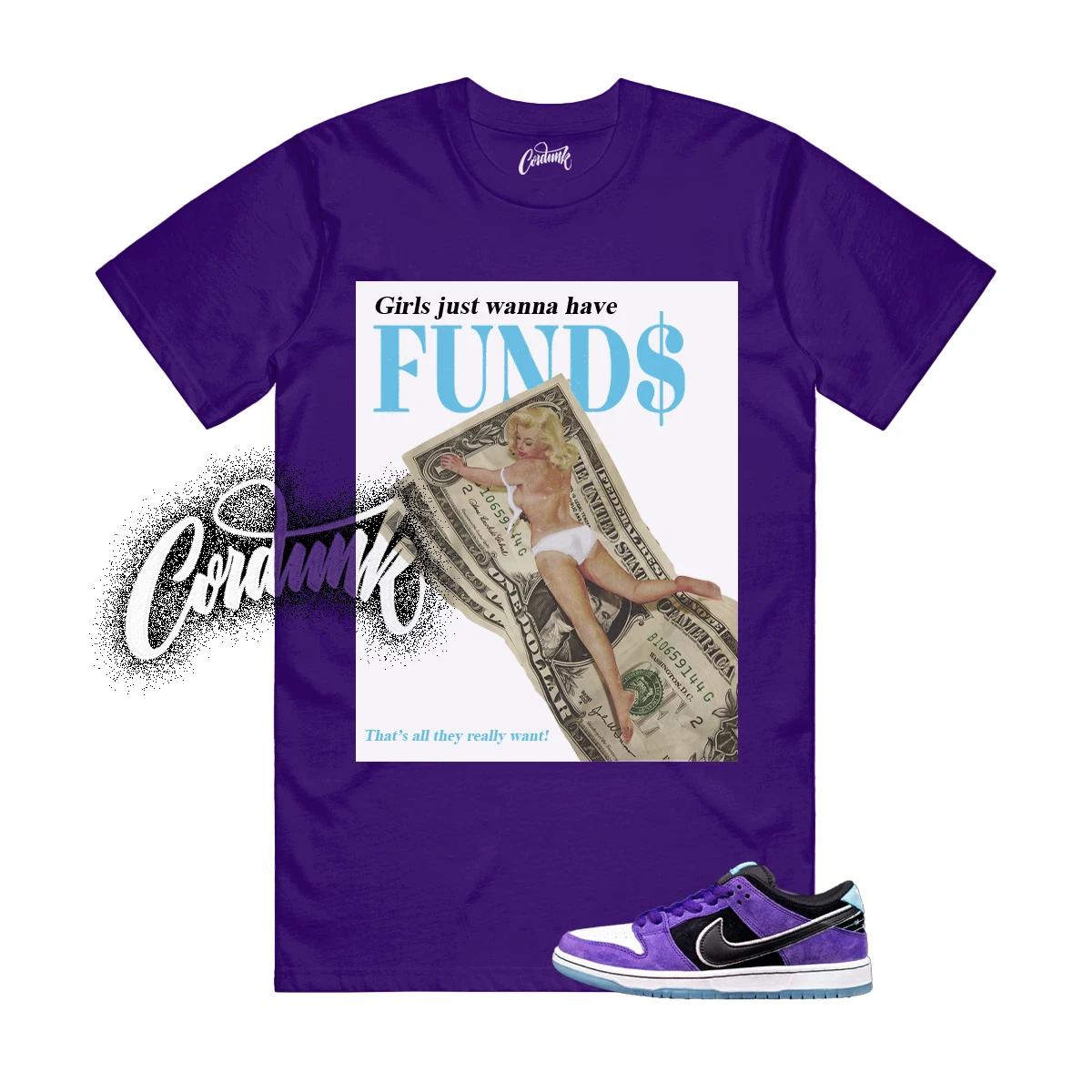 Dunk Hayley Court Purple Black White Lagoon Pulse Doll T Shirt Match FUNDS M