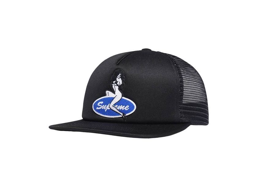 Supreme Pin Up Mesh Back 5-Panel Black One-Size
