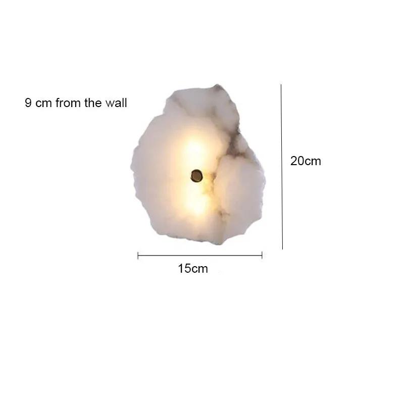 

Современный минималистский настенный светильник из натурального мрамора, роскошная спальня, гостиная, столовая, светодиодный настенный светильник, художественный дизайн, декор комнаты Warm White (2700-3500K)