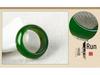 Anello Unisex in Giada Verde Spinacio Hetian con Certificato