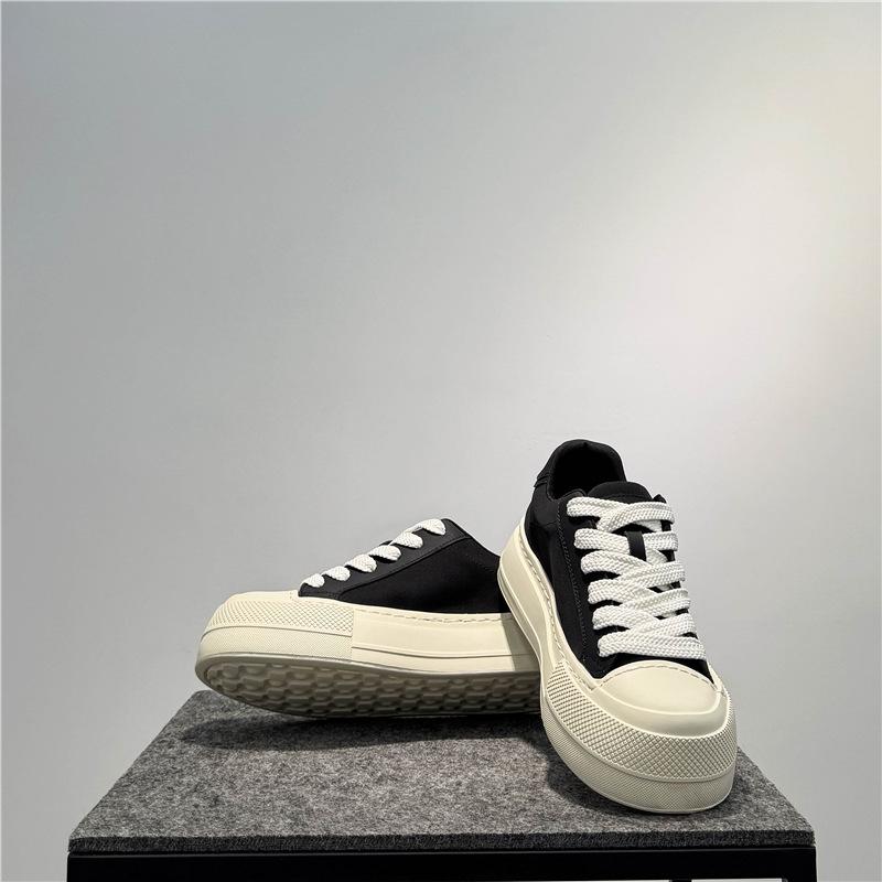 Schuhe trendige Schuhe Stoffoberfläche atmungsaktive Board-Schuhe trendige Plateau-Schuhe niedrig geschnitten Schnürschuhe lässige Schuhe Fr.