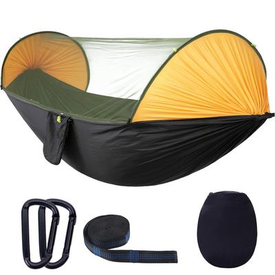 Hamac Moustiquaire à Ouverture Rapide Automatique Hamac Balançoire Portable pour Voyage Cour Randonnée
