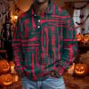 Men's Long Sleeve Loose Fit Casual T-Shirt for Halloween Party or Everyday Wear
