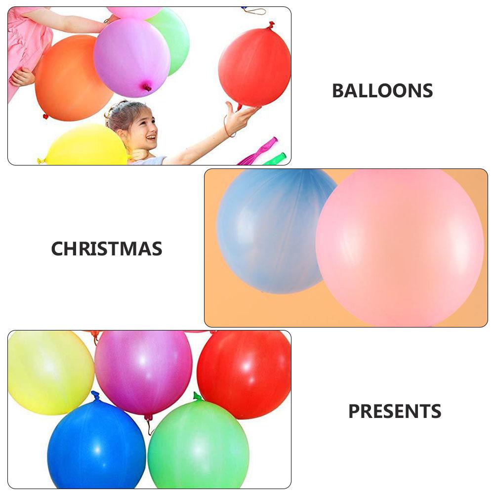 50 Pcs Pat The Ball Punch Balloons Party for Girls Toy Kids Prop Emulsion Gifts Stocking Fillers Child Children’s Toys