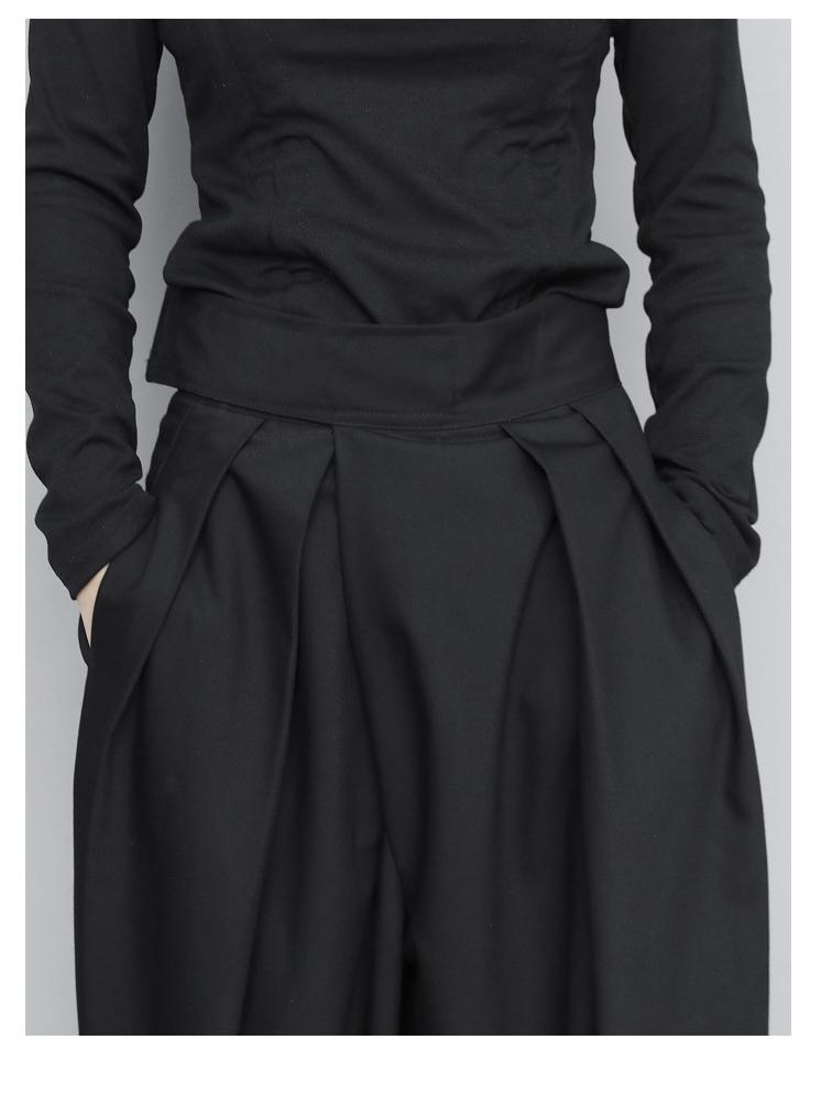2024 Early Spring Women's High-Waisted Wide-Leg Casual Pants with Velcro