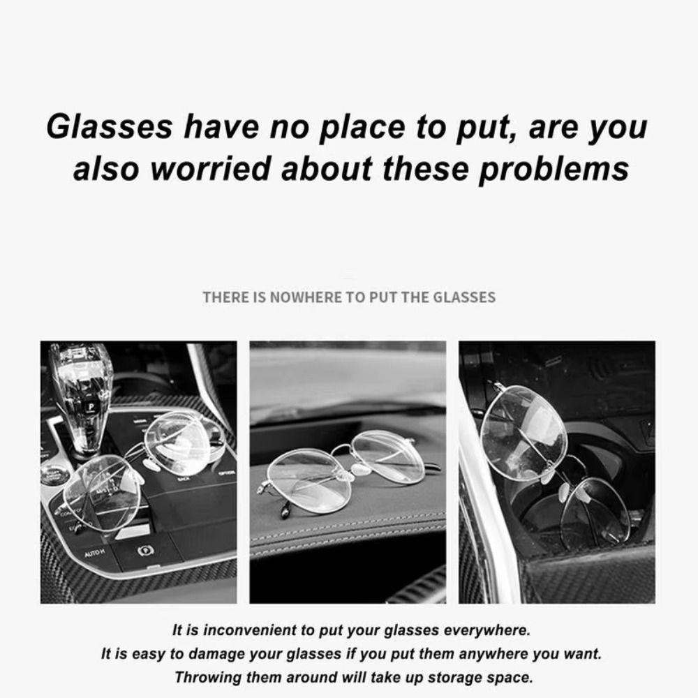 Stable Car Sunglasses Holder Shock-proof Automotive Hanger Fashion Car Glasses Clip  Ticket