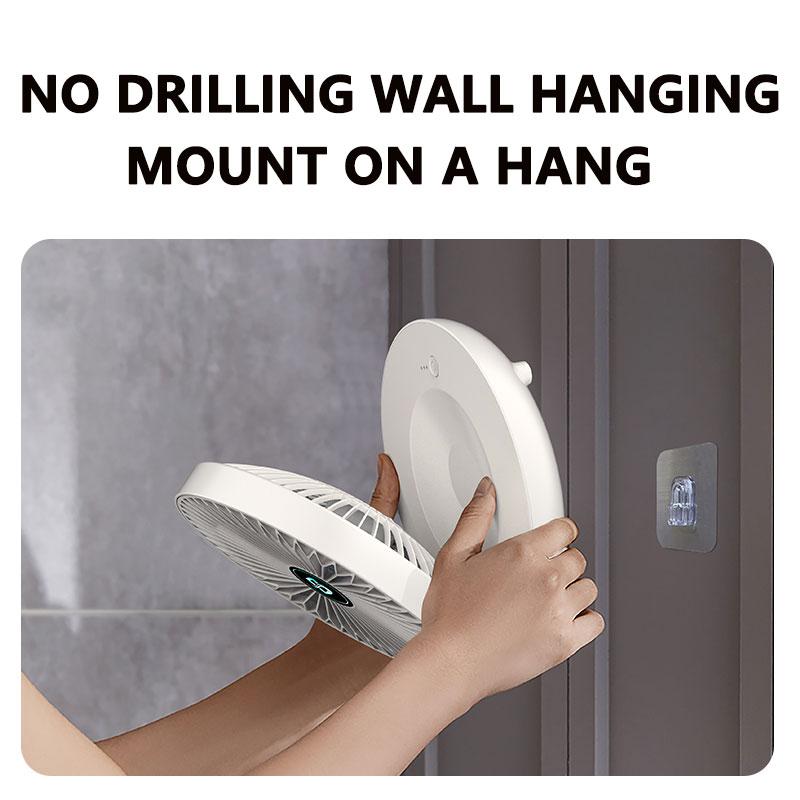 Ventilator pliabil de perete de bucătărie, reîncărcabil prin USB Ventilatoare silențioase pentru camping, acasă, birou, birou, cu aer, mini ventilator electric portabil