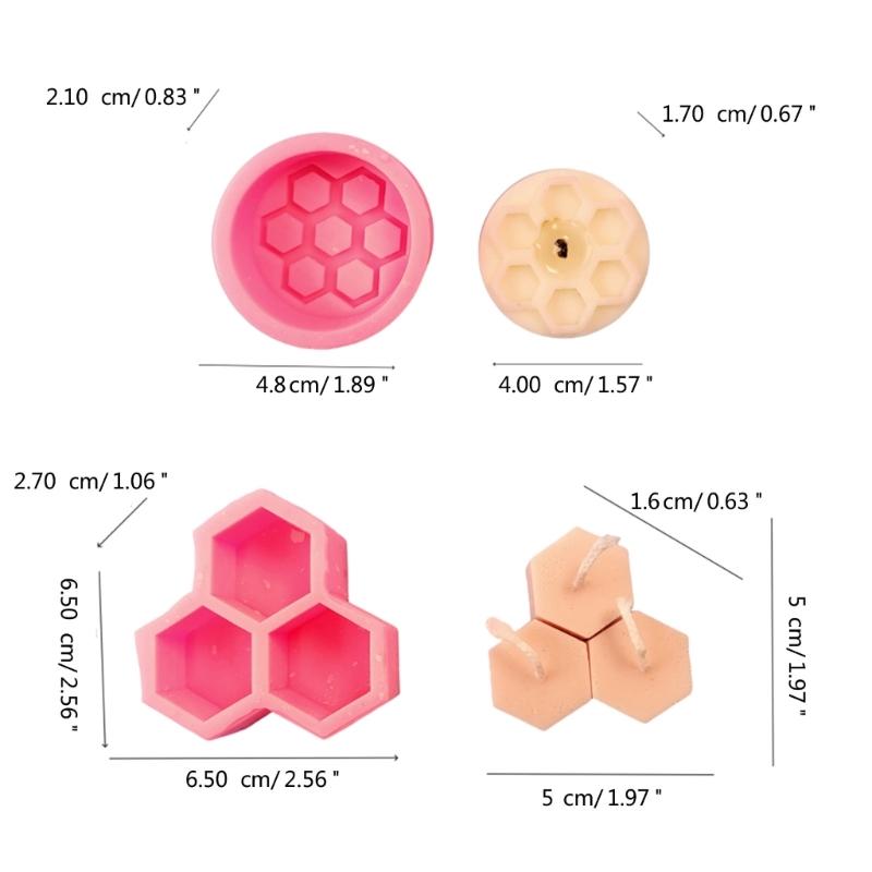 Honeycomb Candle Molds Honeycomb Resin Molds for DIY Candle Soap Chocolate Cake Fondant Decorations Room Decorations