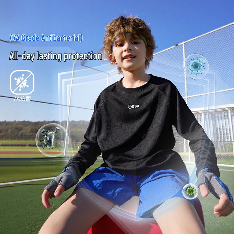 

ASK JUNIOR Boys 7A Anti-bacterial Long Sleeve T-Shirt 130