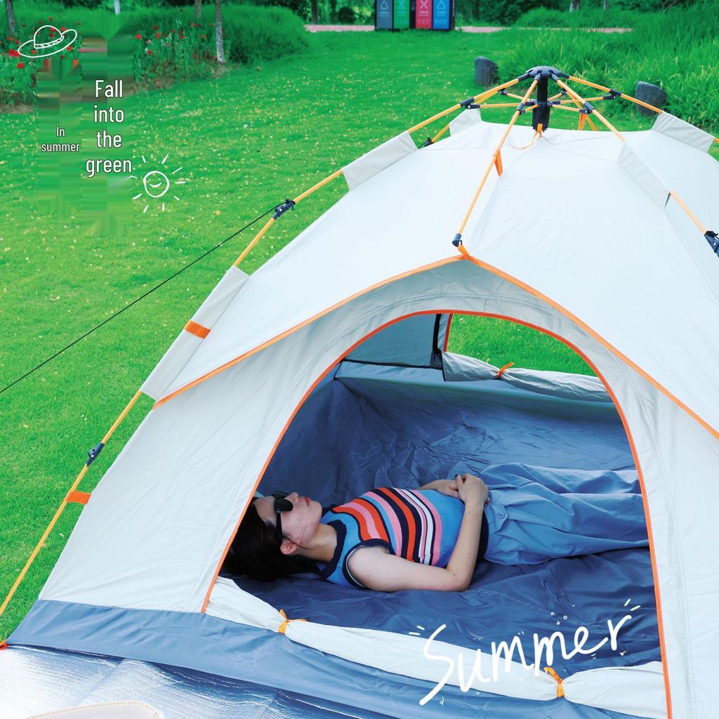 Thickened Automatic Pop-Up Tent: Foldable, Sunscreen, Rainproof Outdoor Camping Gear