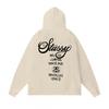 Mens Oversized Hooded Sweatshirt With Bold Letter Print Cotton Blend Loose Fit Daily Wear