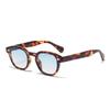 2025 Korean Style Black Oval Frame Sunglasses with High-end UV Protection