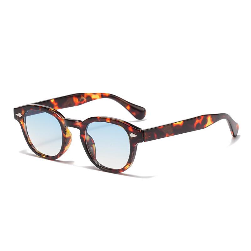2025 Korean Style Black Oval Frame Sunglasses with High-end UV Protection