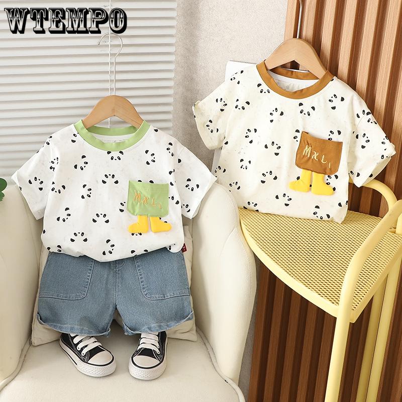 

Boys Summer Outfit Set Children s Set Summer Cartoon Print Three-dimensional Boys Baby Short Sleeved Two-piece Set 120