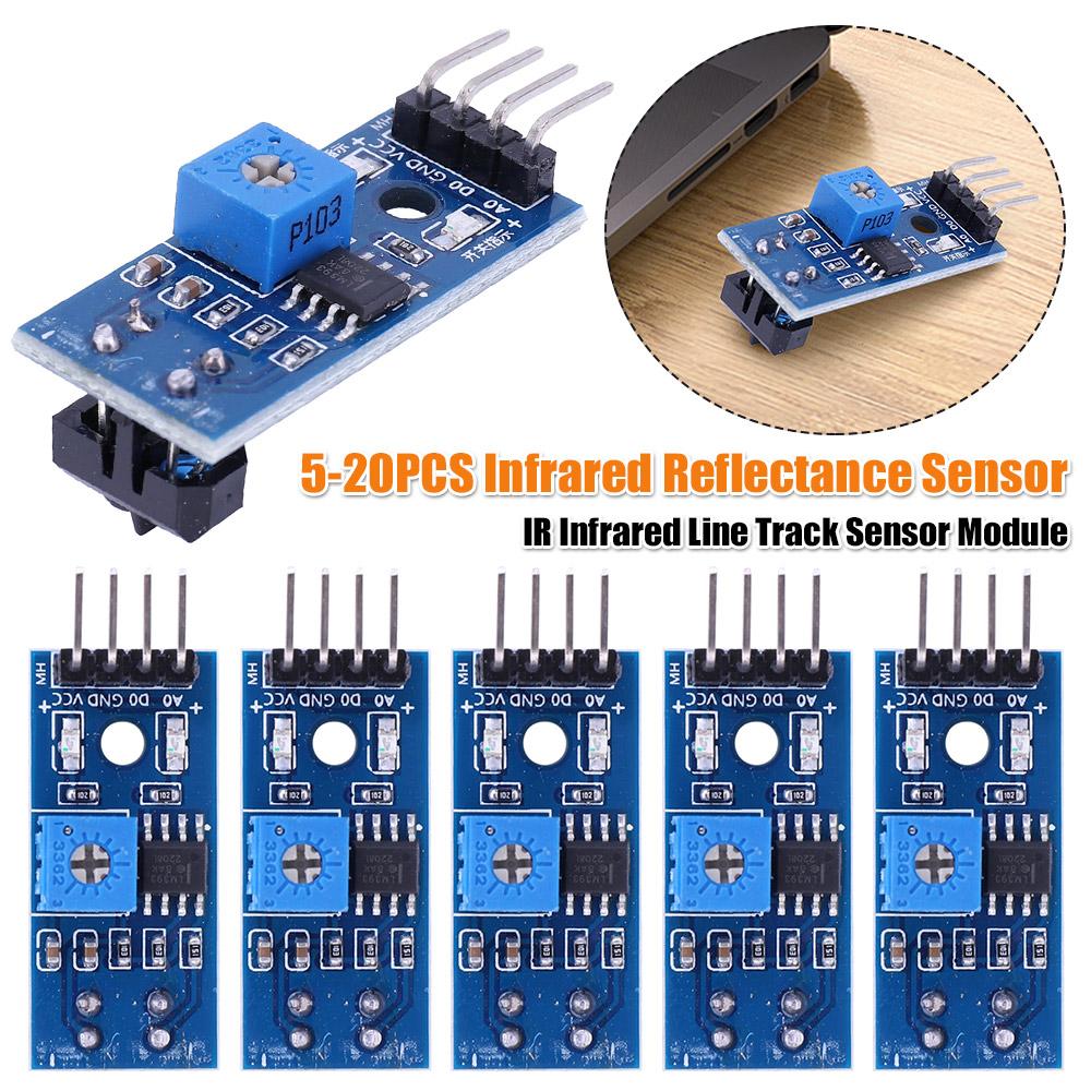 TCRT5000 Line Track Sensor Module 3.3V-5V Reflection Infrared Sensor Switch Obstacle Avoidance Module