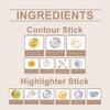 2-in-1 Cream Highlighter & Contour Stick - Natural Light Bronze for Flawless Face Sculpting, Easy Blend, Dual-Ended Makeup Tool for All Skin Tones