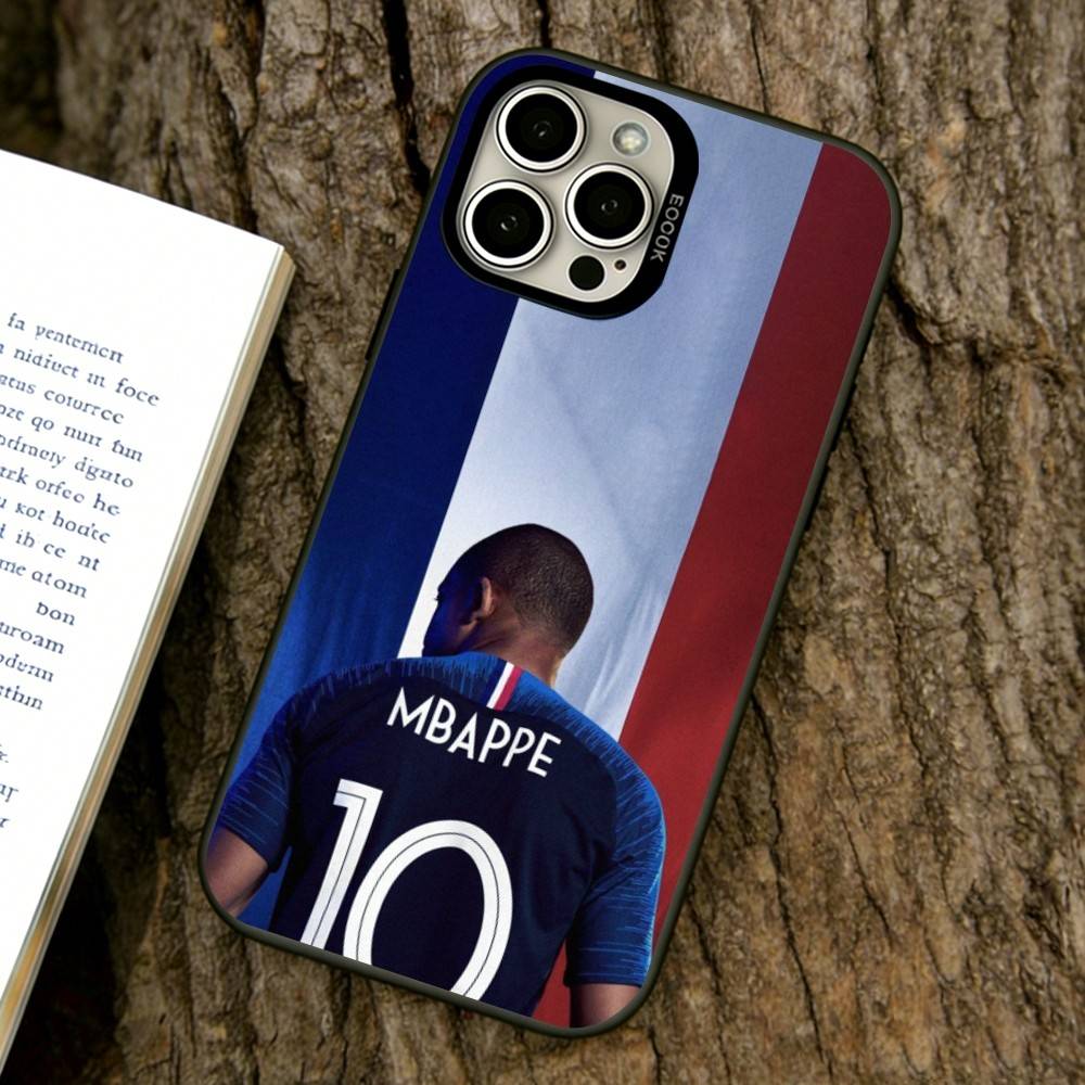 

Kylian Mbappe Phone Case For iPhone 17,16,15,14,13,12,11 Plus,Pro Max,XS,Colored Silver Plated Inside Cover iPhone12ProMax