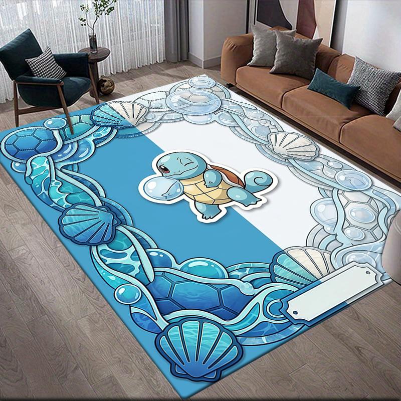 Pokémon Home Sofa Decoration for Living Room & Bedroom, Non‑Slip Play Flannel Floor Mat for Game Room