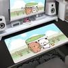 XXL Mauspads Anime Computer Tischmatte Bubu Dudu Gamer Schreibtischmatte PC Gaming Zubehör Mauspads Große Matten Büro Mauspads Setup