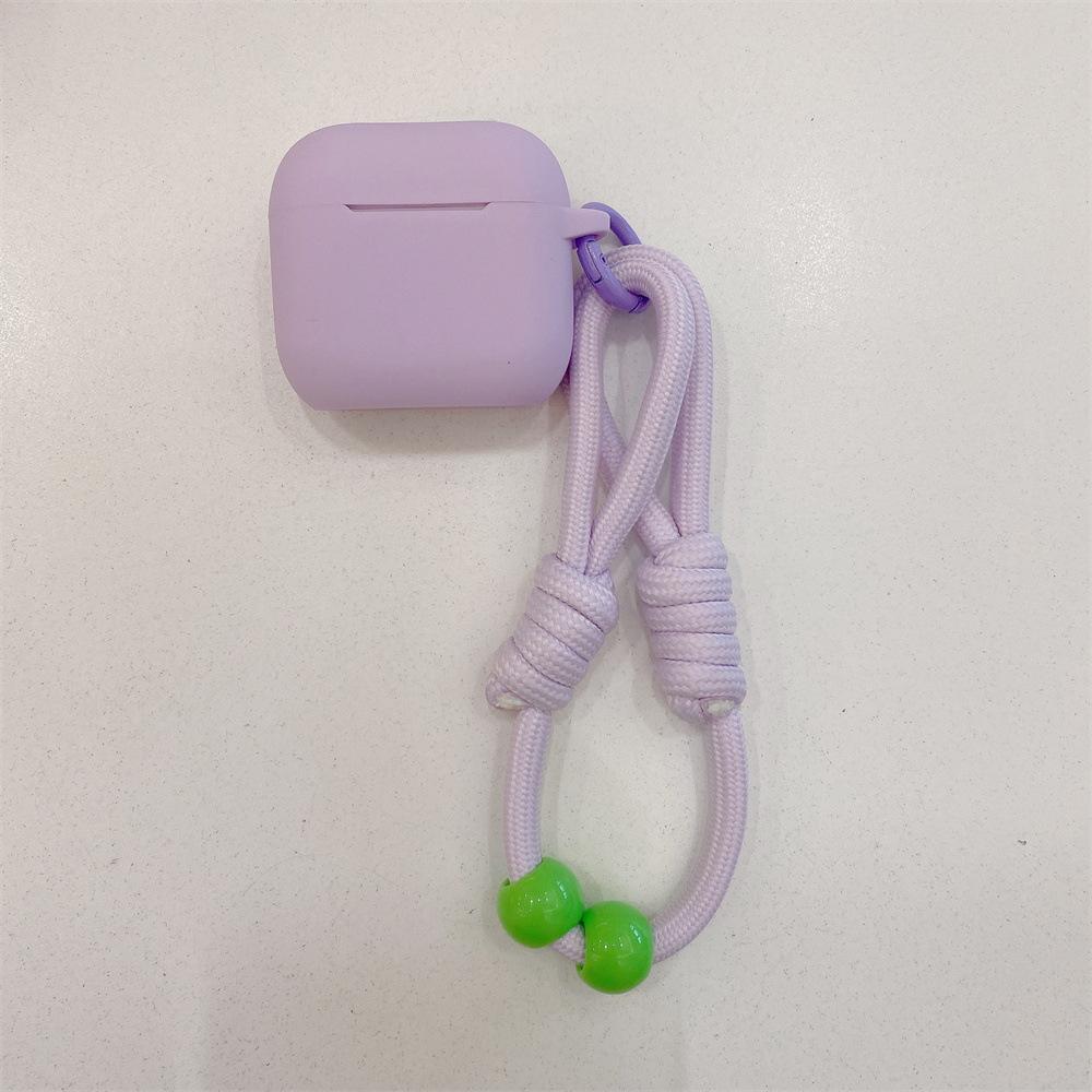 Candy color silicone earphone cover for Apple AirPods 1 /1 generation beaded hand rope case PRO1/PRO1 anti-drop