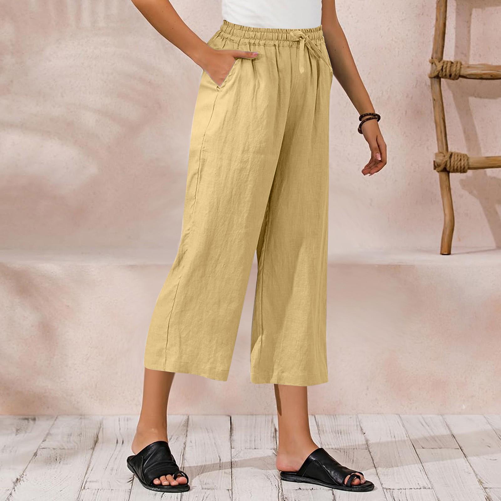 

Women s Loose Casual High Waisted Bow Elastic Waisted Checkered Shorts Casual Shortss XXL хакі
