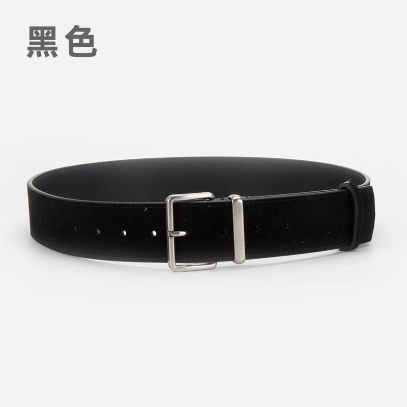 

Четыре сезона в наличии, новый женский ремень из матовой замши, в сочетании с джинсами и юбками, модный и высококачественный кожаный ремень 105cm