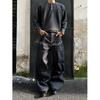 American Retro Music Note Embroidery Black Jeans Men's and Women's Summer New Loose Casual and Thin Straight Wide-leg Pants