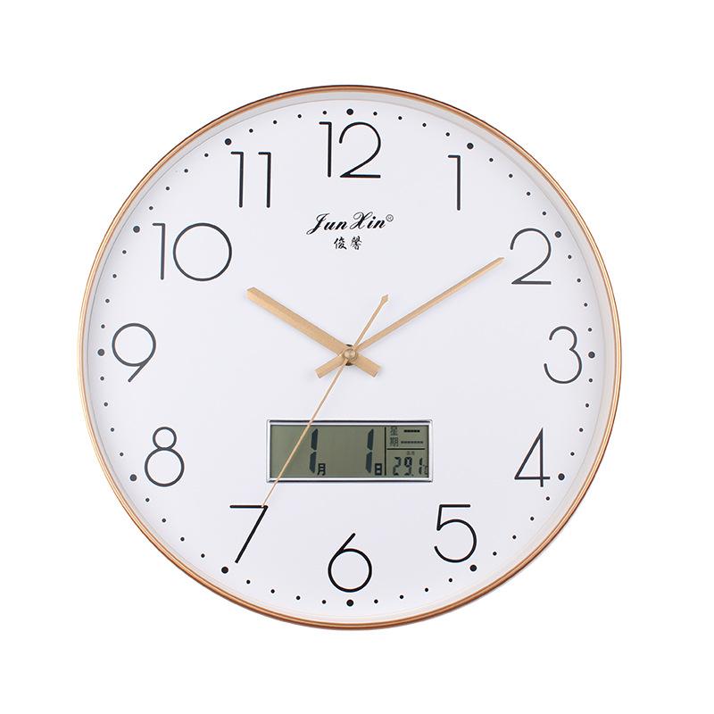 

ЖК Настенные часы Гостиная Креативные Современные Простые Домашние Настенные часы Спальня Бесшумные Круглые Кварцевые часы LCD black digital surface