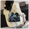 Vintage Euro-American Large Capacity Shoulder Bag New Crossbody Bag Patchwork Women Bag Minimalist Soft Leather Tote Bag