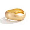Salircon 3 Styles Exaggerated Irregular Acrylic Resin Bangles Women Hip Hop Geometric Matte Gold Color Metal Bracelets Jewelry