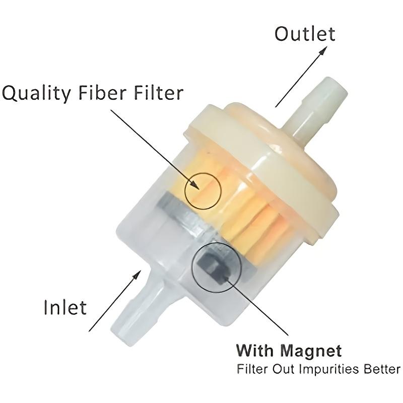 [Universal Fuel Filter] Universal Gas In-Line Fuel Filter | with Magnet for Motorcycle ATV Quad Go Kart Accessories 3/16 Inch