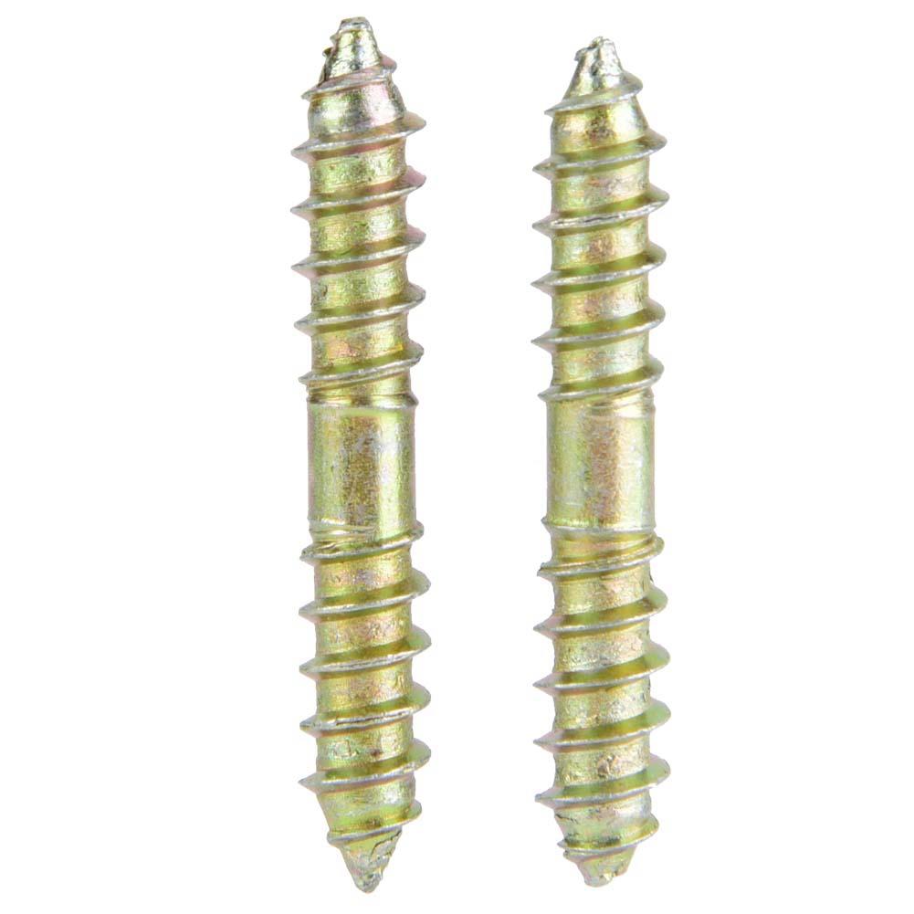 10pcs 6*40mm Dowel Screw Woodworking Furniture Connector Double Ended Screw