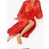 Men's Embroidery Dragon Kimono Robe Soft Pajama Gown Comfortable Sleepwear Bath Nightgown