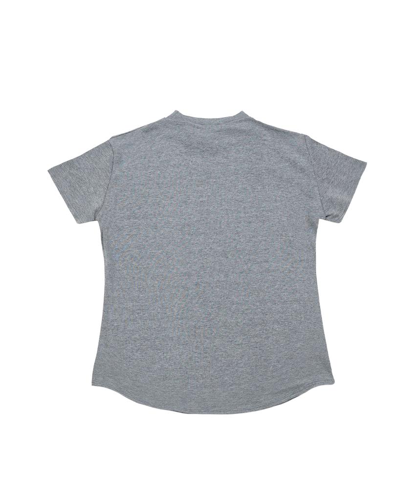 PHERMENON Muskelpassform Rollkragen Kurzarm-T-Shirt - Grau