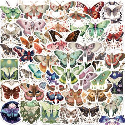50 Colored Blender Moth Stickers Personalized Decorative Guitar Laptop Suitcase DIY Waterproof Stickers