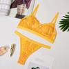Sexy Perspective Lingerie Lace Bra Bikini Pajamas Underwear Three-point Split Bra Briefs Set