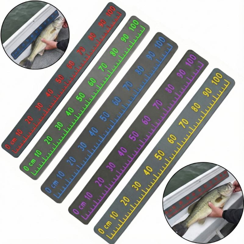 Dark Gray Theme 100cm EVA Foam Fish Measure Ruler Adhesive Tape for Fishing Boat Kayak Cooler Box Angling Ruler Tool Accessory 7