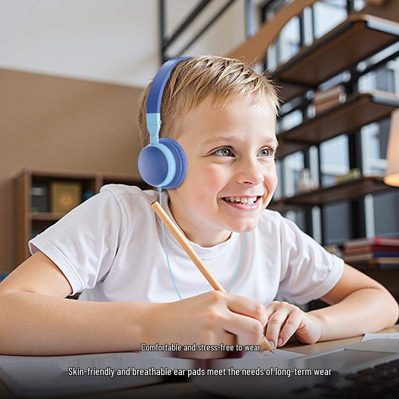 Rotatable Macaron-Colored Children's Headphones for Oral Exams & Electronic Keyboards