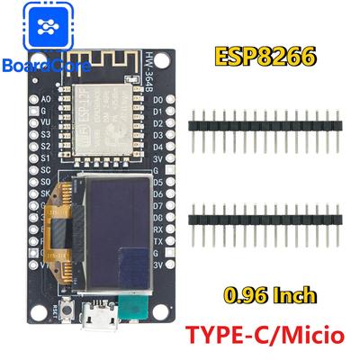 NodeMCU ESP8266 WiFi Display Development Board with 0.96 Inch OLED Display CH340G ESP-12F WiFi Module TYPE-C USB for Arduino