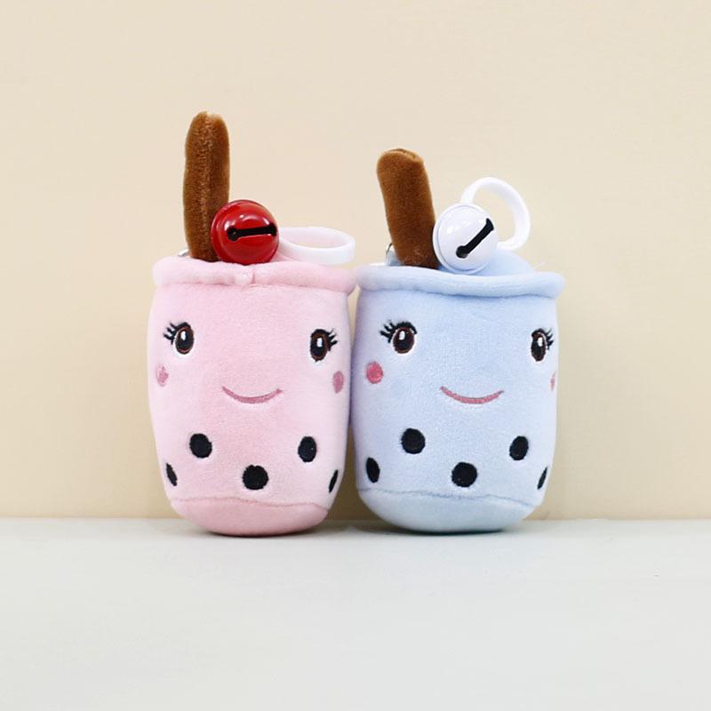 Plush Endearing Milk Tea Cup Keychain Doll Ideal For Bags And Holders Key
