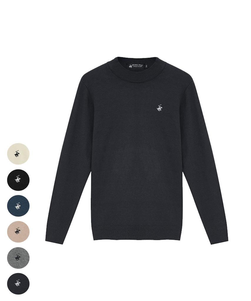 BHPOLOCLUB Men'S & Women'S Daily Basic Mock Neck Knit 7 Colors Ts953