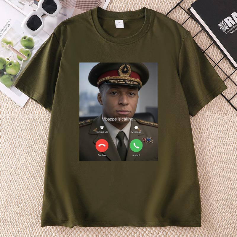 Kylian Mbappe Dictator Tshirt Unisex Unisex TShirt Casual T Shirt Cotton Short Sleeve Round Neck Tees Unisex Y2k Popular Funny Top