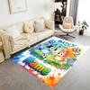 Soccer Fun Bluey Customizable Name Floor Rug Office Rug Perfect for Entryway Game Room Decorate Room Kitchen Antislip Carpet Anime Office Decor