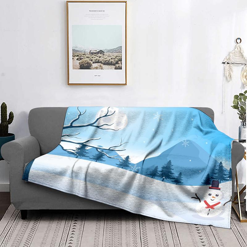 Home Decoration Plush Throw Sofa Blanket Bedspread Bed Fluffy Soft Blankets Decor Plaid Modern Halloween Merry Christmas Winter