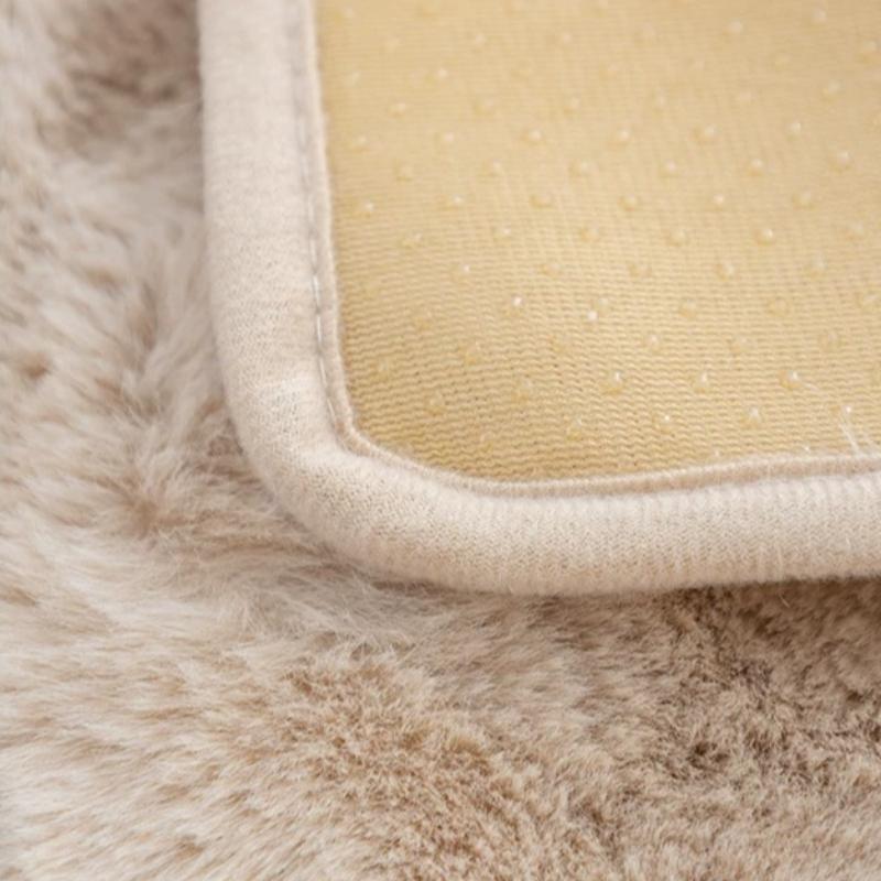 Plush 3D Three-dimensional Bubble Connected Chair Cushion Solid Wood Dining Chair Cover with Anti Slip Seat Backrest Integrated Warm Thick Chair Cover