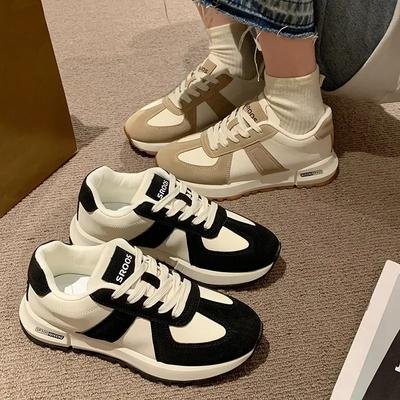 Fashion New Women Sneakers Lace-Up Round Toe Ladies Casual Platform Sport Designer Brand Vulcanized Shoes Zapatillas Mujer